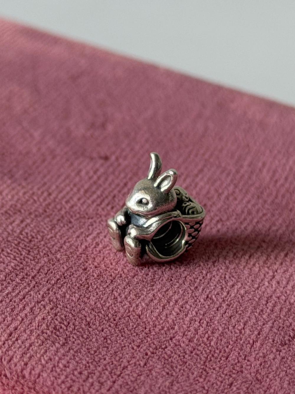 Retired Pandora Sterling Silver Easter Bunny Charm (791121)